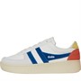 Gola Womens Grandslam Trident Trainers White/Marine Blue/Limelight