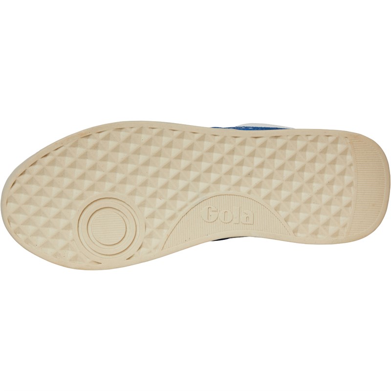 Gola Womens Grandslam Trident Trainers White/Marine Blue/Limelight