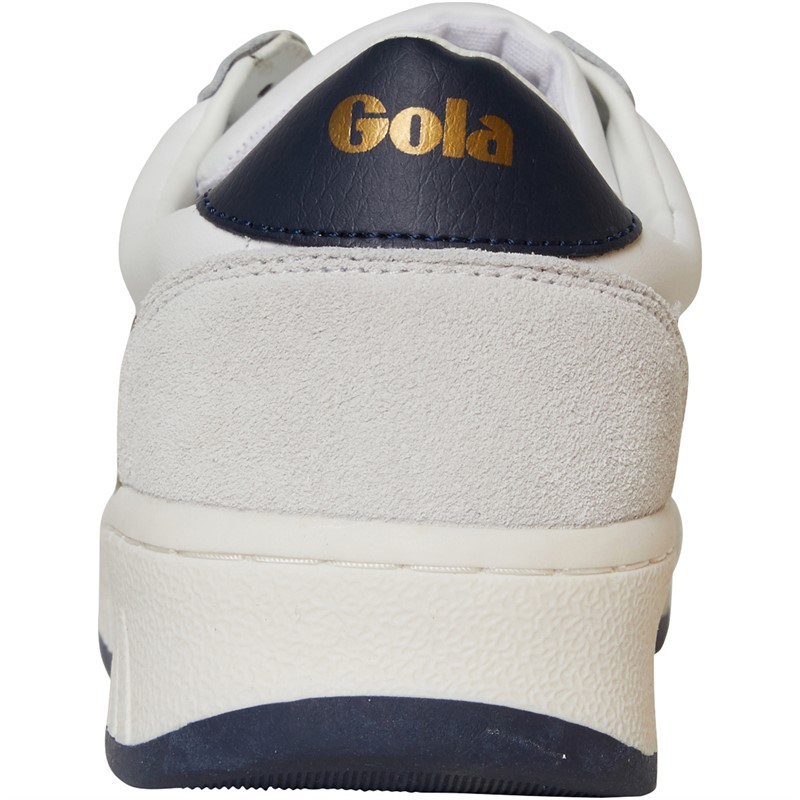 Gola Mens Grandslam Classic Trainers White/Khaki/Navy