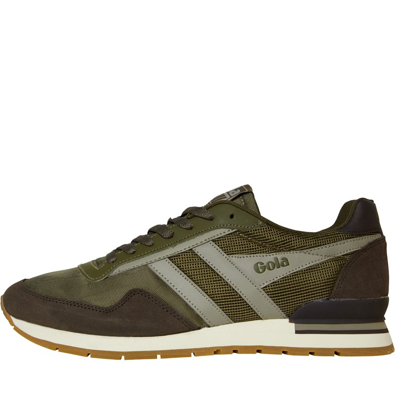 Gola Mens Atlanta Trainers Khaki/Rhino/Dark Brown