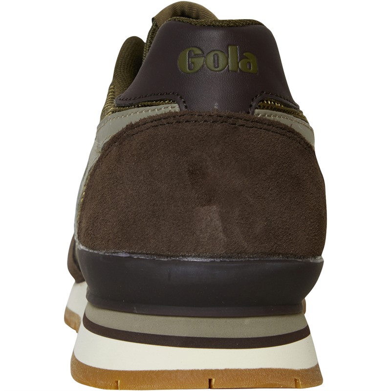 Gola Mens Atlanta Trainers Khaki/Rhino/Dark Brown