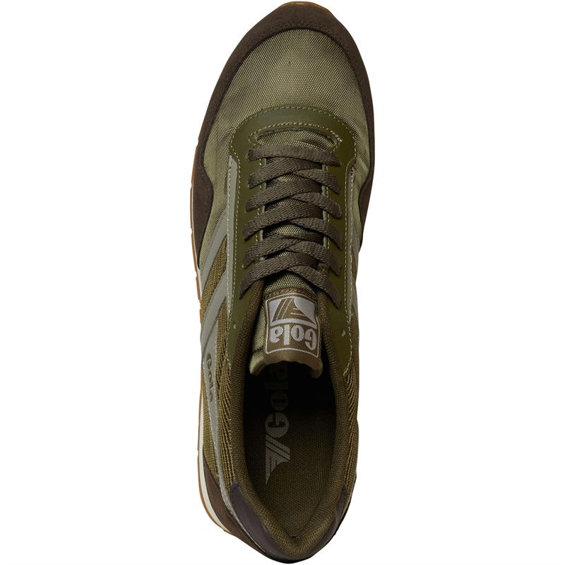 Gola Mens Atlanta Trainers Khaki/Rhino/Dark Brown