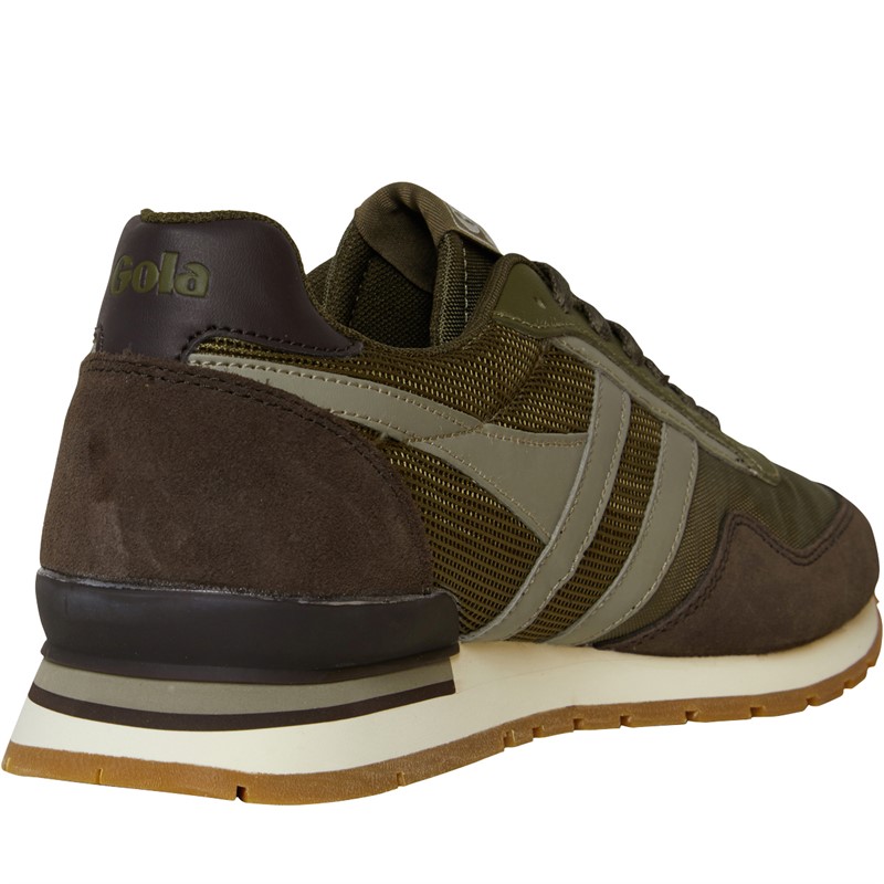 Gola Mens Atlanta Trainers Khaki/Rhino/Dark Brown