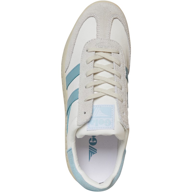 Gola Womens Dropshot Trainers White/Powder Blue