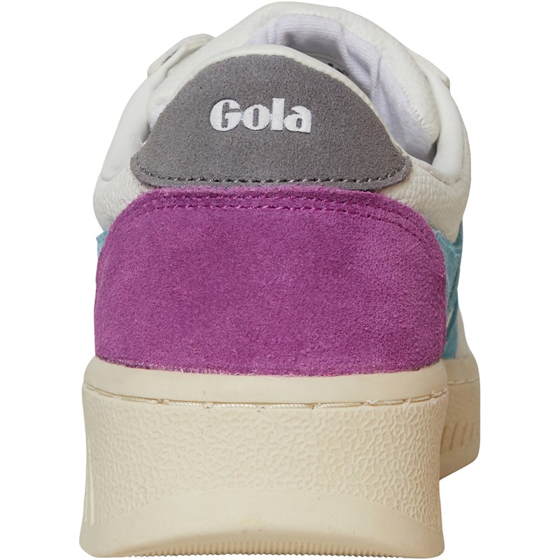 Gola Womens Grandslam Trident Trainers White/Ocean/Ash