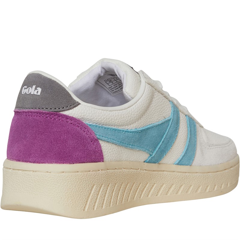 Gola Womens Grandslam Trident Trainers White/Ocean/Ash