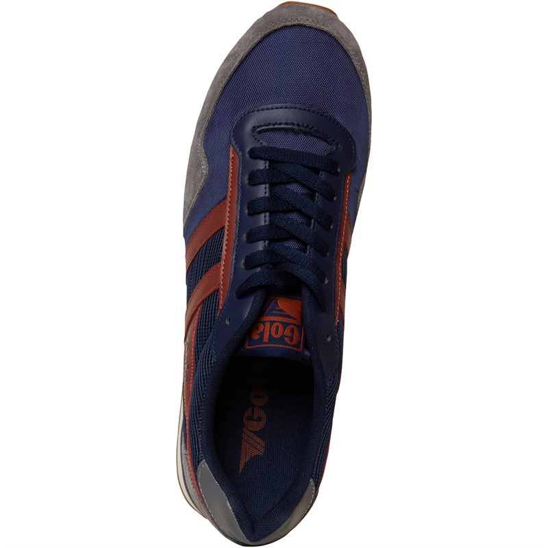 Gola Mens Atlanta Trainers Navy/Rust/Ash