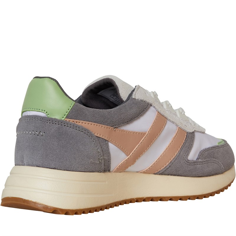 Gola Womens Chicago Trainers White/Pearl Pink/Patina Green