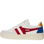 Gola Womens Grandslam Trident Trainers White/Dark Red/Marine Blue