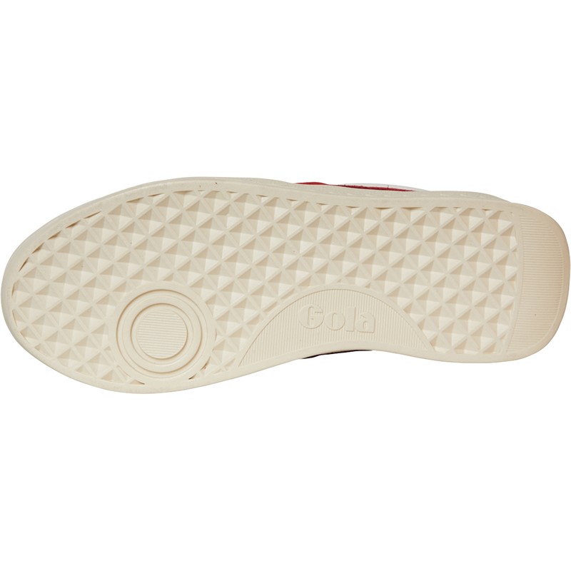 Gola Womens Grandslam Trident Trainers White/Dark Red/Marine Blue