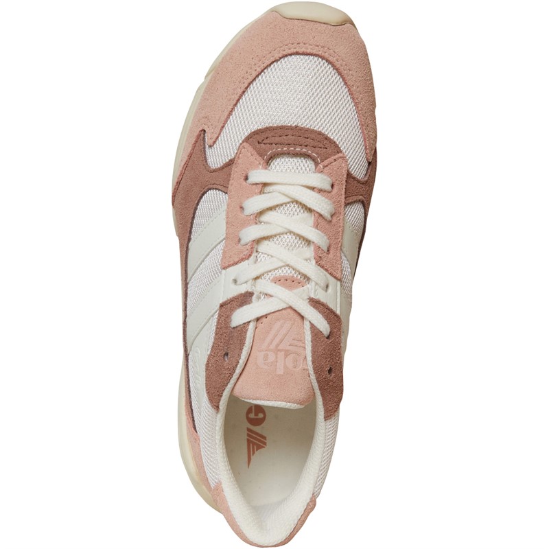 Gola Womens Tempest Trainers Off White/Pearl Pink/Seashell