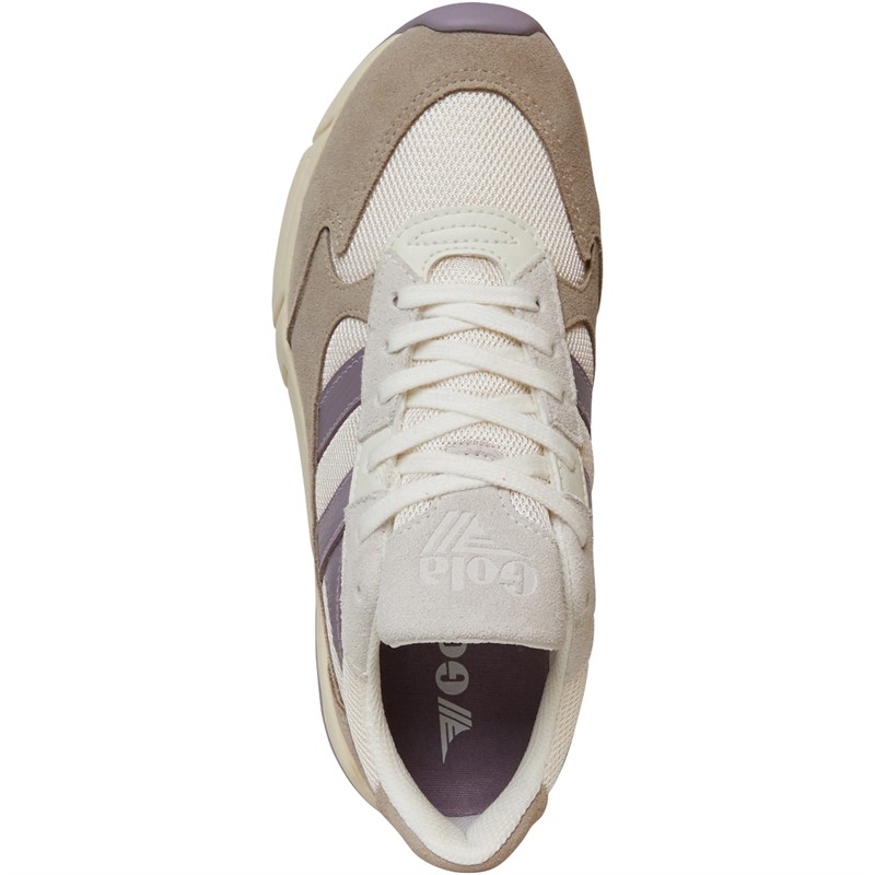 Gola Womens Tempest Trainers Off White/Feather Grey/Lily