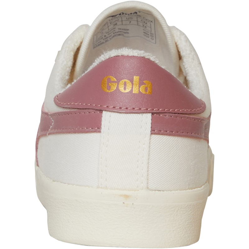 Gola Womens Tennis Mark Cox Trainers Off White/Dusty Rose
