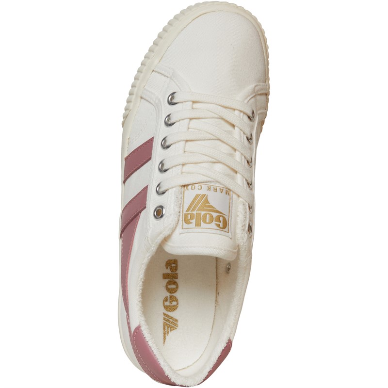 Gola for store J Crew White Pink Sneakers CLA280 Tennis Mark Cox - Size 6