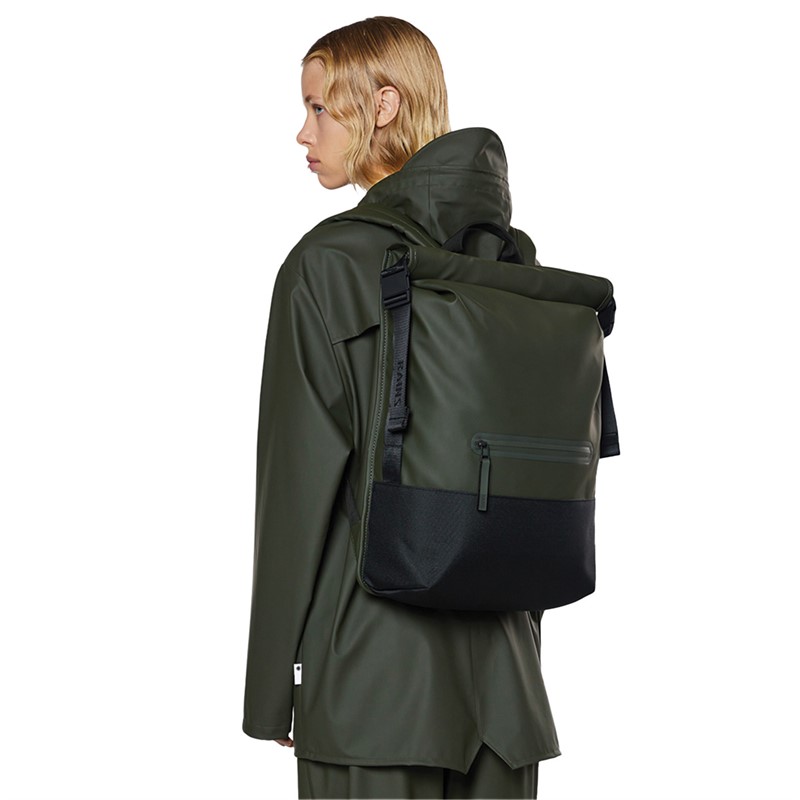 Rains Sacs à Dos Trail Roll Unisexe Vert