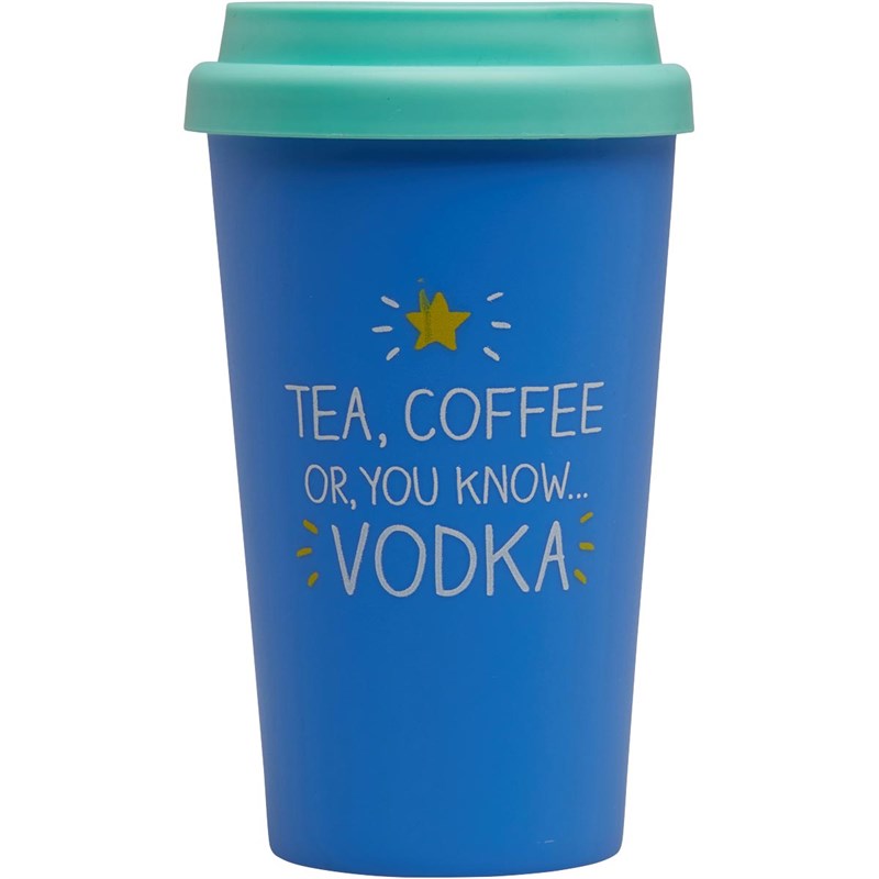 Buy Happy Jackson Tea Coffee Vodka Travel Mug Blue