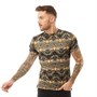 HERMANO Mens Jaguar Print Muscle Fit T-Shirt Black