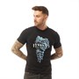 HERMANO Męskie Greek God Print T-shirty Czarny