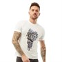HERMANO Mens Greek God Print Slim Fit T-Shirt White