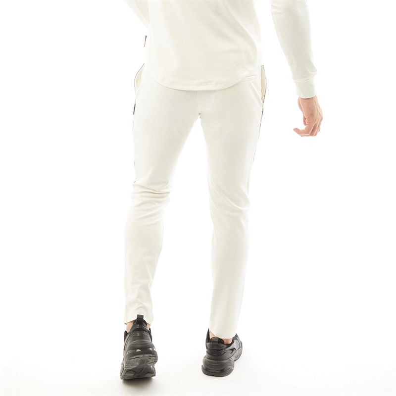 Hermano Mens Contrast Print Joggers Cream