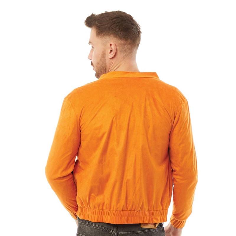 HERMANO Mens Lazaro Suedette Jacket Orange