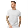 HERMANO Mens Logo Embossed Slim Fit T-Shirt Light Grey