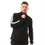 HERMANO Mens Logo Taped Zip Through Track Jacket Black