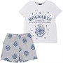 Harry Potter Girls Shorts Pyjama Set White/Grey Marl