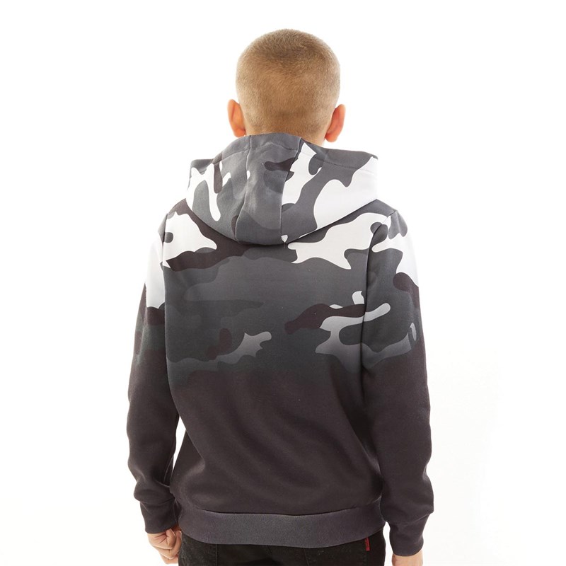 Hype Boys Fade Pullover Hoodie Monochrome Camo