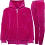 Hype Girls Velour Diamante Logo Tracksuit Fuchsia
