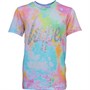 Hype Girls Glitter Script T-Shirt Multi Tie Dye