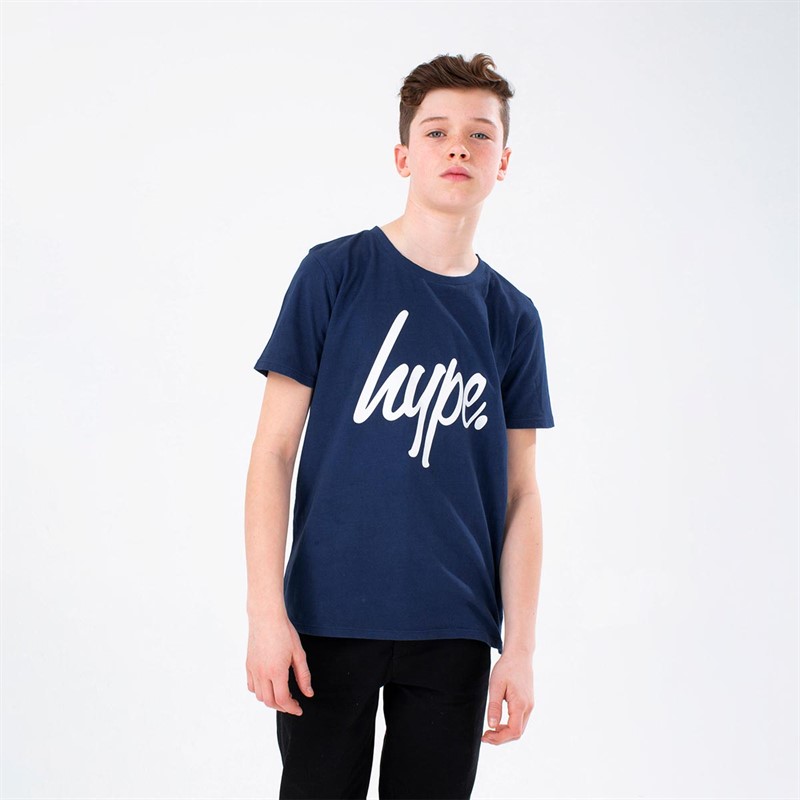 Hype Boys Three Pack T-Shirts Navy/Teal/Blue