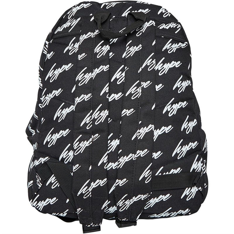 Hype Junior White Scribble Logo Backpack Black