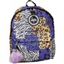Hype Girls Tan And Animal Patch Backpack Purple