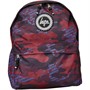 Hype Junior Burgundy And Blue Logo Camo Backpack Red