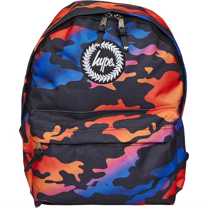 Hype Junior Red And Orange Gradient Camo Backpack Purple