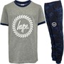 Hype Childrens Crest Full Length Pyjamas Navy Classic Camo