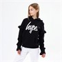 Hype Mädchen Childrens Script Kapuzenpullover Schwarz