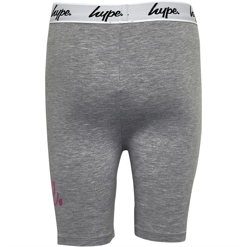 Hype Girls Script Cycling Shorts Grey Princess