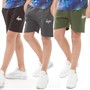 Hype Boys Three Pack Shorts Khaki/Slate/Charcoal