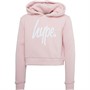 Hype Girls Script Crop Hoodie Pink