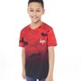 Hype Boys Camo Fade Script T-Shirt Red/Black
