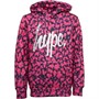 Hype Girls Cheetah Foil Script Hoodie Purple