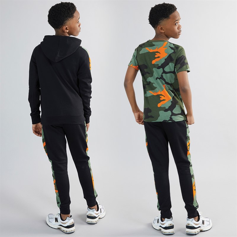 Hype Boys Tracksuit And T-Shirt Set Black/Camo