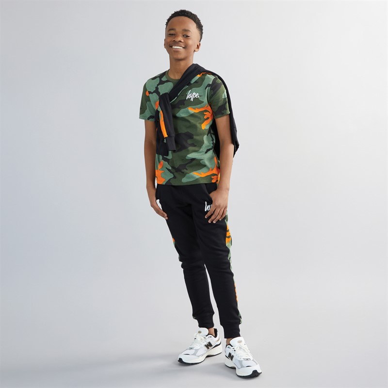 Hype Boys Tracksuit And T-Shirt Set Black/Camo