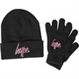 Hype Girls Hat And Gloves Set Black