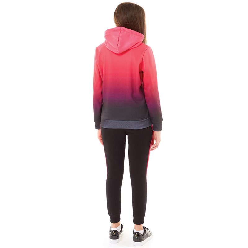 Hype Girls Panel Script Tracksuit Pink Black Fade