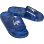 Hype Kids Classic Camo Script Sliders Navy
