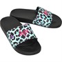 Hype Girls Leopard Script Sliders Black
