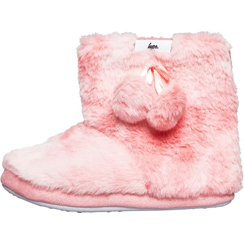 Hype Girls Slipper Boots Pink